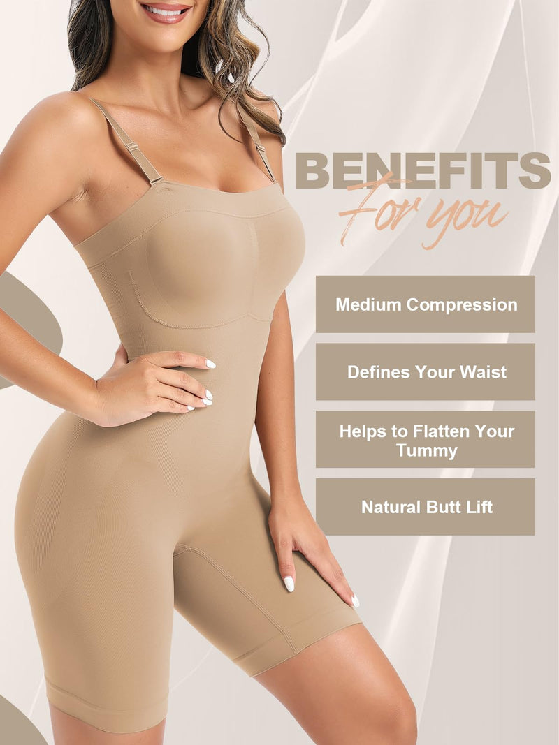 Strapless Shapewear Bodysuit Butt Lifter Body Shaper for Women Under Dress Tummy Control full Body Shapewear