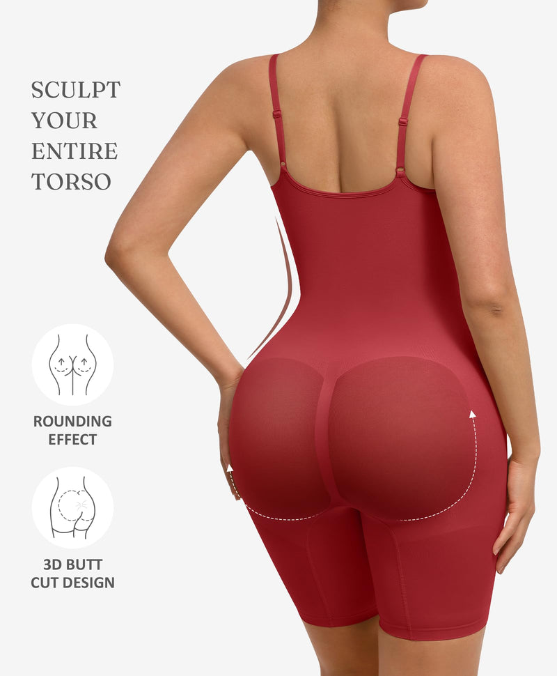 FeelinGirl Shapewear Bodysuit Tummy Control Seamless Sculpting Hip Enhancer Body Shaper for Women