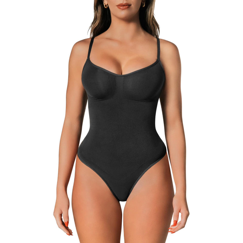 Shapewear Tummy Control Bodysuit Thong or Brief: Sculpting Shaper Tank Top Bodysuits & Snatched Waist Body Suit