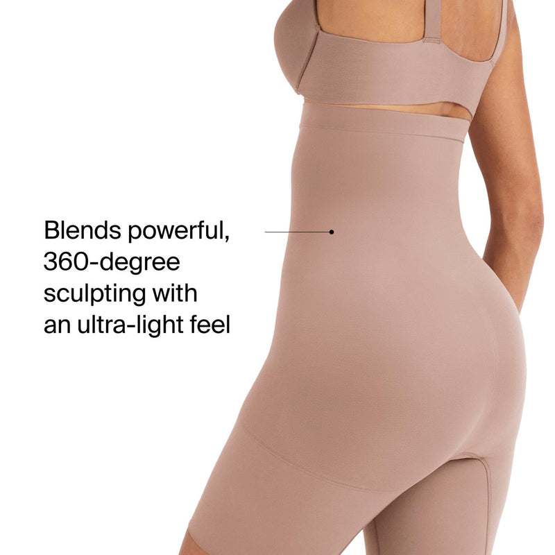 SPANXsculpt Seamless Power High-Waisted Mid-Thigh Short - Lightweight, All-Day Comfort - Core Control Shapewear