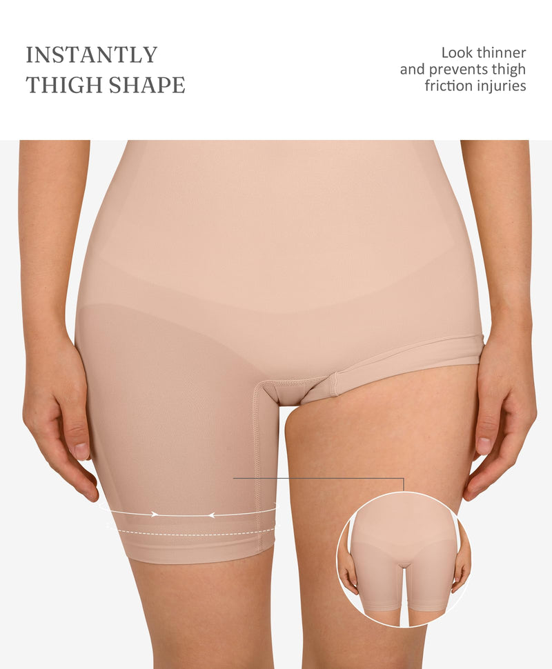 FeelinGirl Shapewear Bodysuit Tummy Control Seamless Sculpting Hip Enhancer Body Shaper for Women
