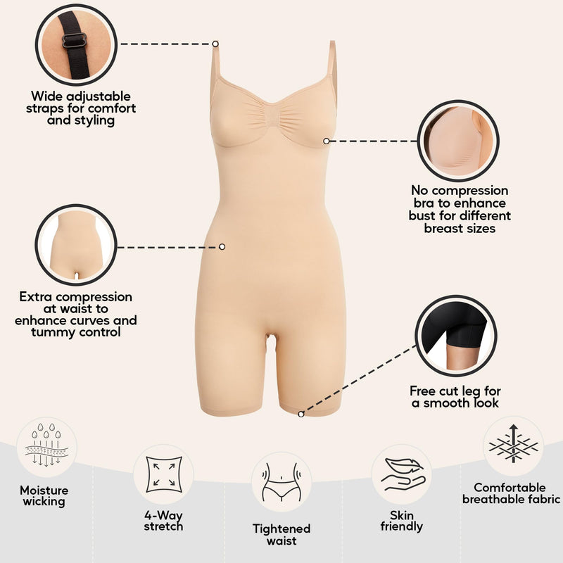 Shapewear Tummy Control Bodysuit Thong or Brief: Sculpting Shaper Tank Top Bodysuits & Snatched Waist Body Suit