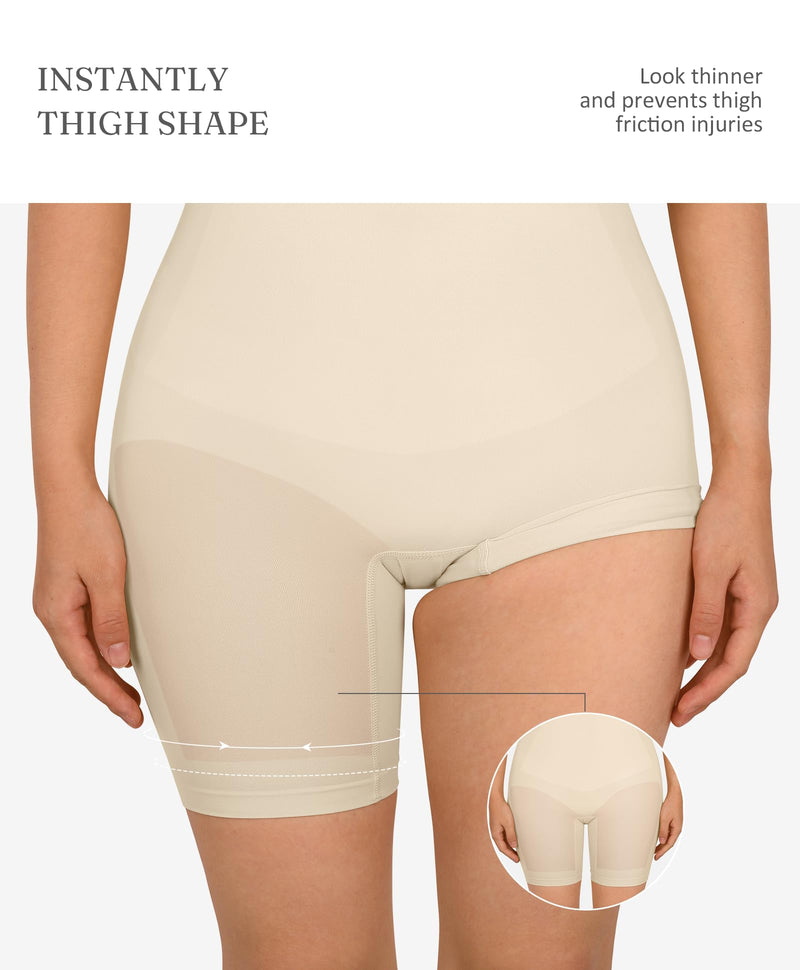 FeelinGirl Shapewear Bodysuit Tummy Control Seamless Sculpting Hip Enhancer Body Shaper for Women