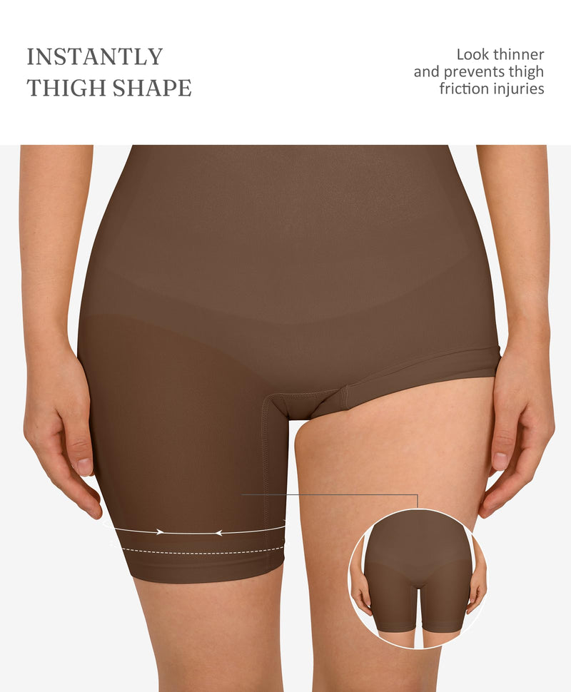FeelinGirl Shapewear Bodysuit Tummy Control Seamless Sculpting Hip Enhancer Body Shaper for Women