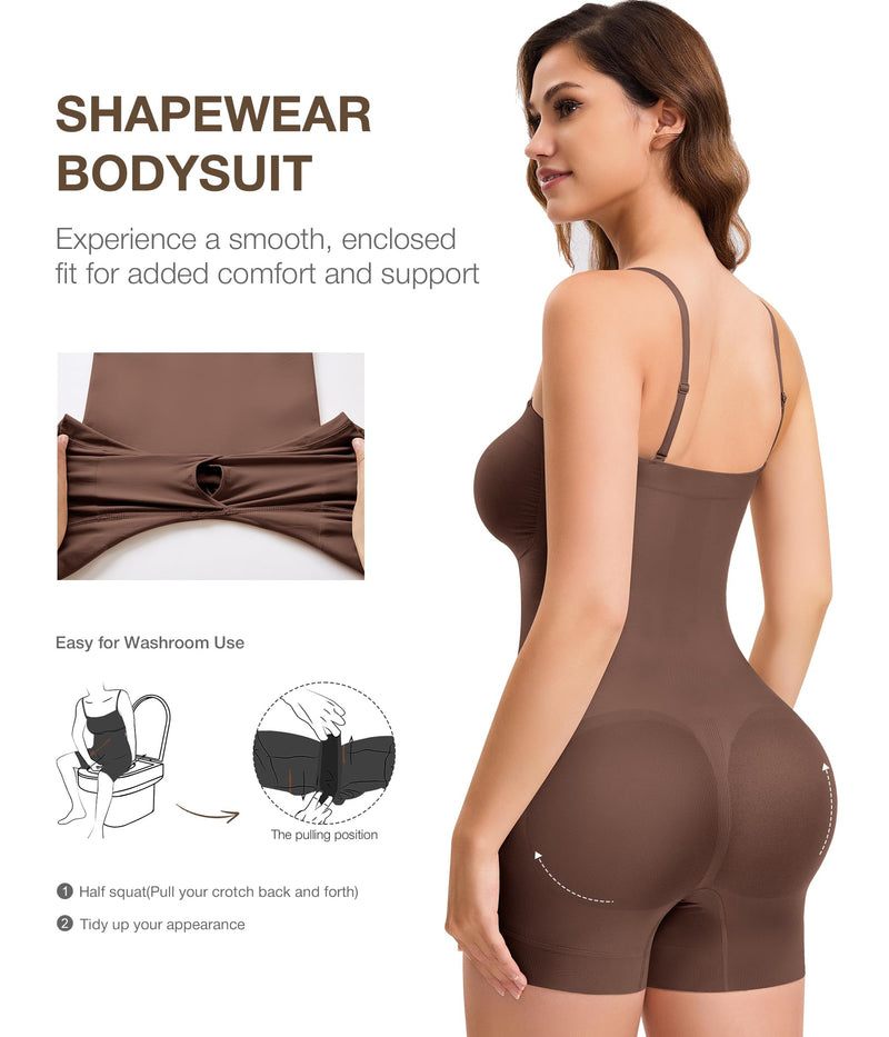 CtriLady Strapless Shapewear Bodysuit for Women Tummy Control Shapewear Seamless Full Body Shaper with Removable Straps