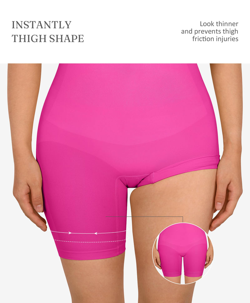 FeelinGirl Shapewear Bodysuit Tummy Control Seamless Sculpting Hip Enhancer Body Shaper for Women
