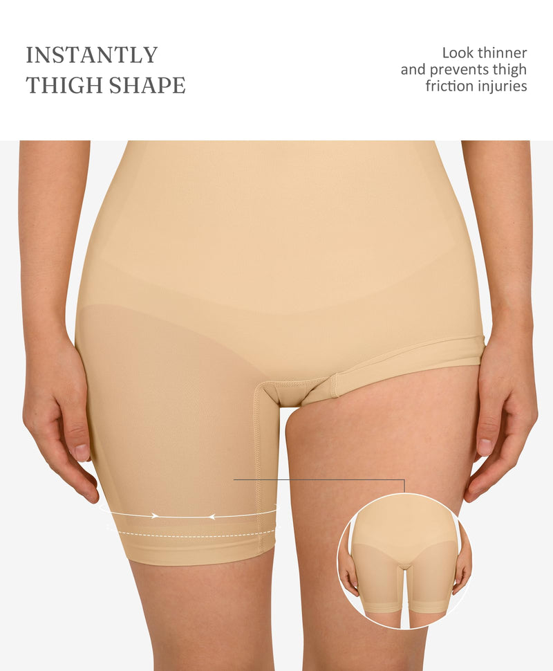 FeelinGirl Shapewear Bodysuit Tummy Control Seamless Sculpting Hip Enhancer Body Shaper for Women