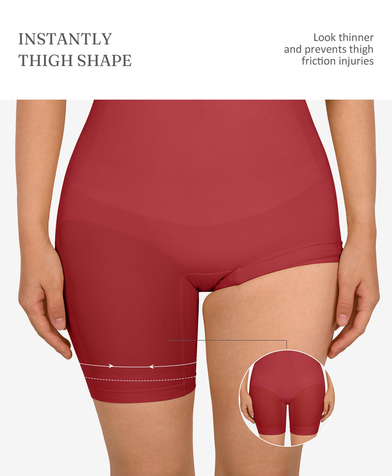 FeelinGirl Shapewear Bodysuit Tummy Control Seamless Sculpting Hip Enhancer Body Shaper for Women