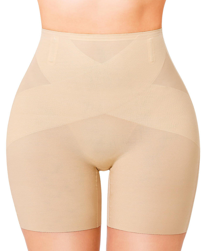 Gotoly Shapewear Tummy Control Mid-Waist Body Shaper Shorts Butt Lifting Panties Shapewear Shorts