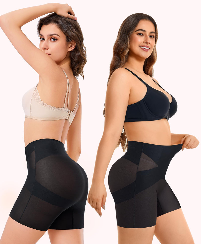 Gotoly Shapewear Tummy Control Mid-Waist Body Shaper Shorts Butt Lifting Panties Shapewear Shorts