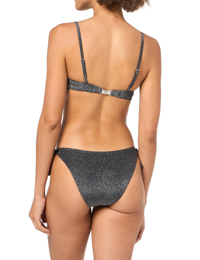 Emporio Armani womens Women's Push-up Bra & Bow Brief Lurex Bikini Set